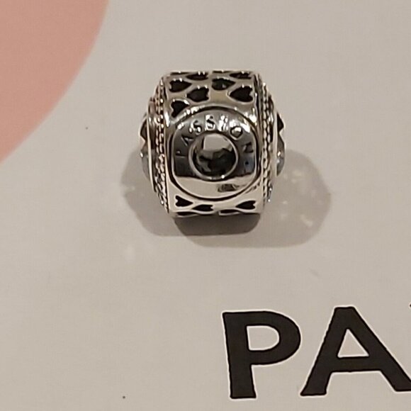 Auth PANDORA *RETIRED* Sterling Silver ESSENCE Passion Heart w/CZ's 796081CZ - Picture 10 of 12